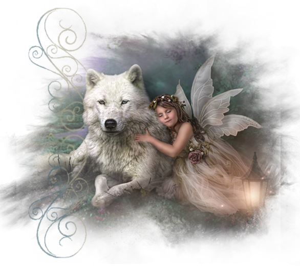 fairy with wolf